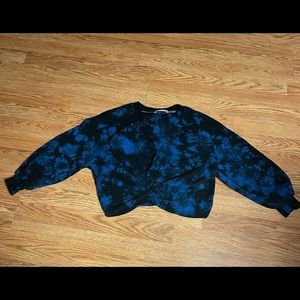 alice + olivia tye dye crop top